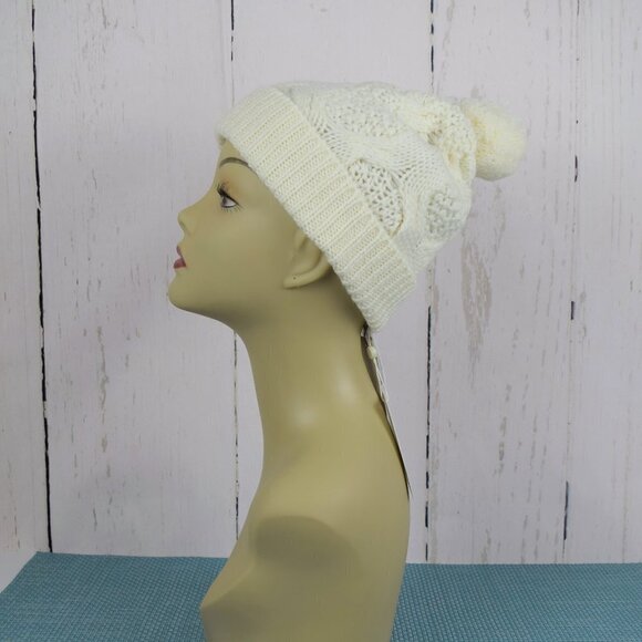 NWT Joie Macia Beanie Ribbed Pom Hat Wool Blend Unisex